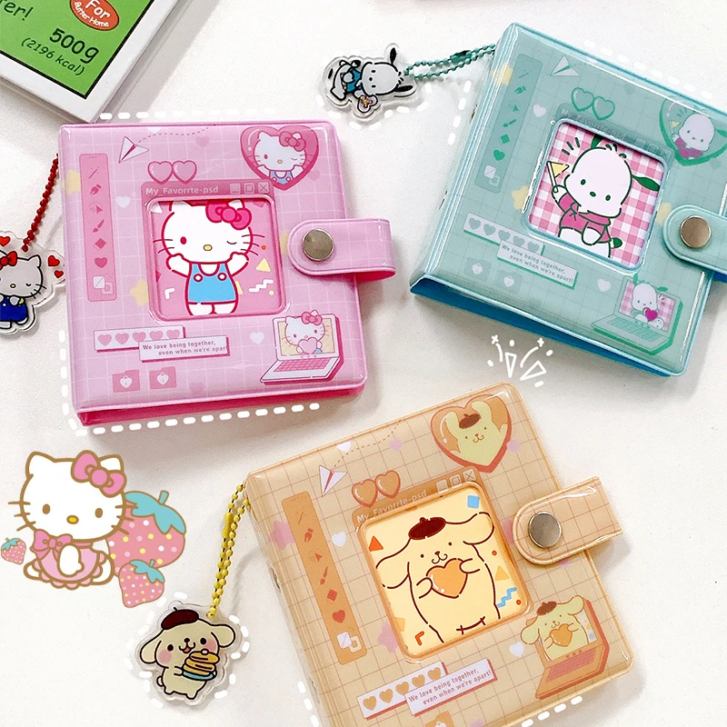 New Kuromi Photo Album Kawaii Anime Cartoon Sanrio Hello Kittys My Melody Cinnamoroll Photos Storage Folder Girls Toys Gifts