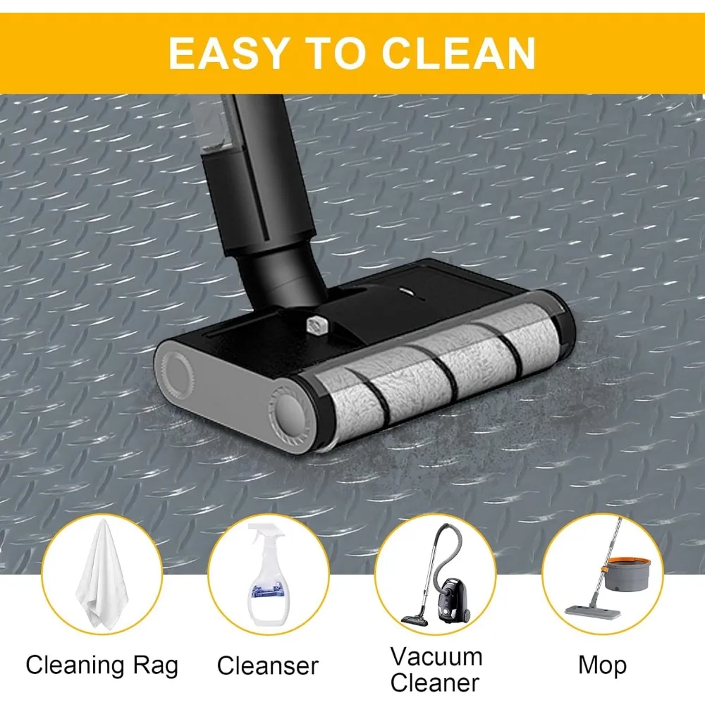 8 * 20 FT Garage Floor Mat, 2.8mm Thicked Flooring Roll Diamond Plate PVC Rubber Trailer Mat, Non-Slip Floor Protector Mat