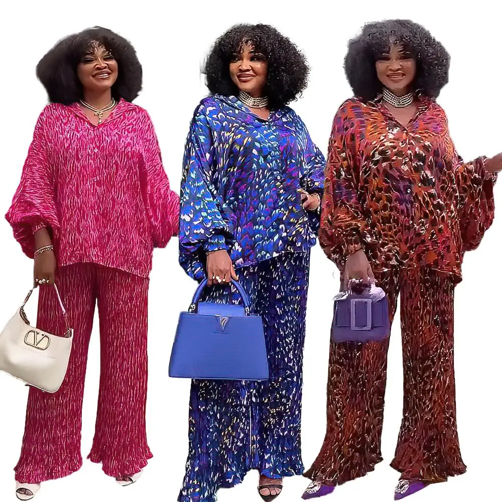 Morden Style african dresses for woman suit africa clothing loose 2024 woman african clothes set