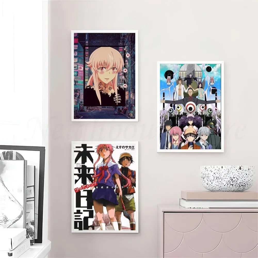 Pegatinas de póster de Anime Mirai, decoración del hogar, arte estético, Mural, decoración de habitación, pintura Digital, sala de estar, Bar, 1