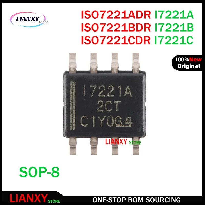 ISO7221ADR ISO7221BDR ISO7221CDR I7221A I7221B I7221C SOP-8 TI Digital Isolators IC chip New&Original