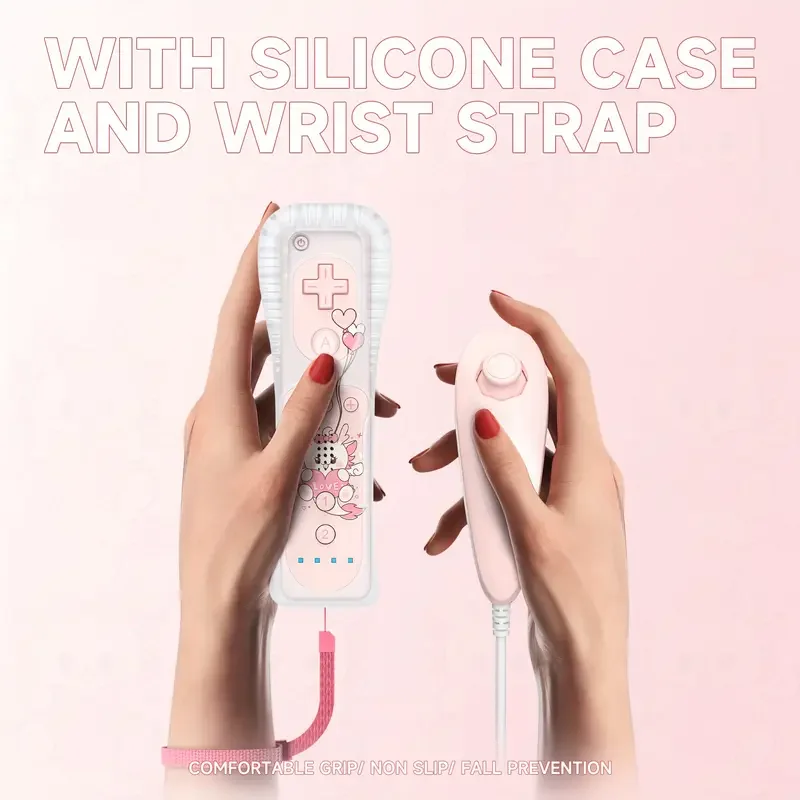 Wii Controller For Nintendo WiiU Remote With Silicone Case And Strap Compatible For Nintendo Wii/Wii U/Wii Mini With Motion view 2