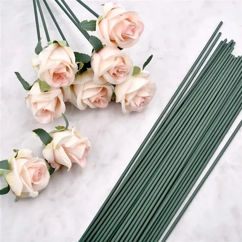 Paper Floral Wire Long Iron Wire Useds For DIY Nylon Stocking Flower Branche Making