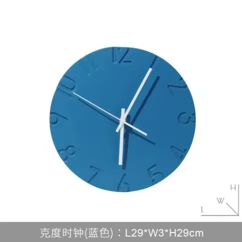 Nordic Creative Wall Clock - Simple Mute Quartz Movement - Factory Wholesale Sand Stone Design Available in Multiple Colors for view 4
