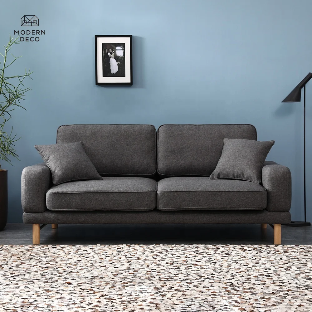 

Divani 2 Posti Divano Small Grey Gray Two-seater Fabric Sofa Trendy Modern OEM ODM