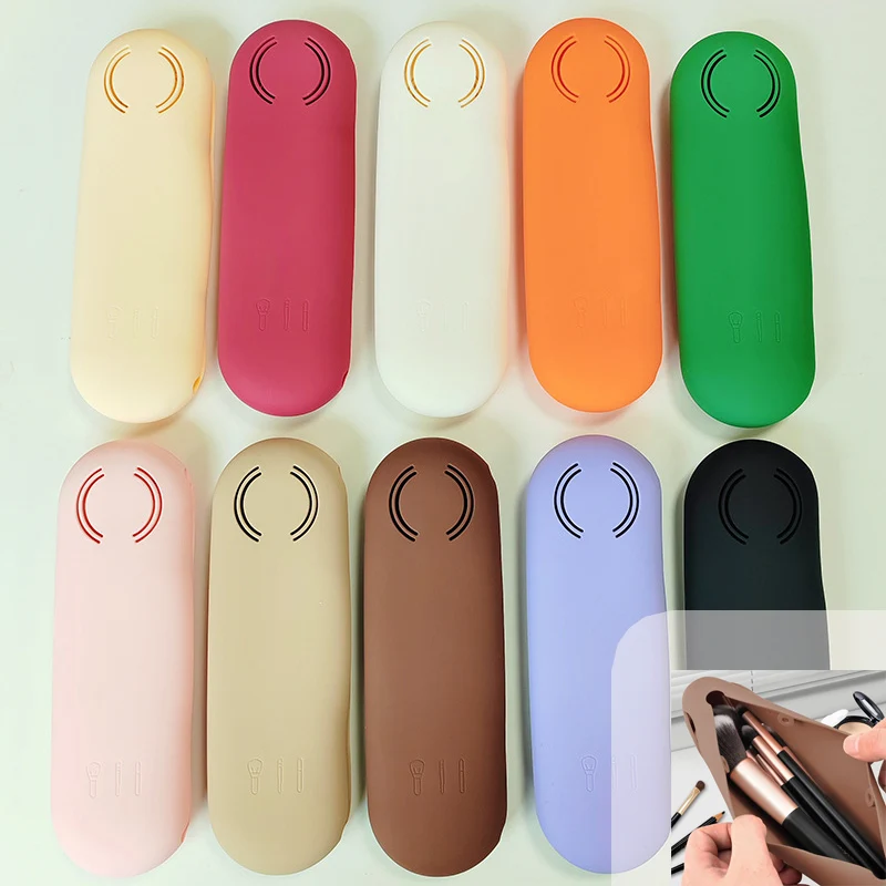 Pouch Makeup Bag Cosmetic Organizer Travel Holder Storage Brush Case Brush Make Up Pouch Silicon Eyeshadow Eyeliner Storage Bag