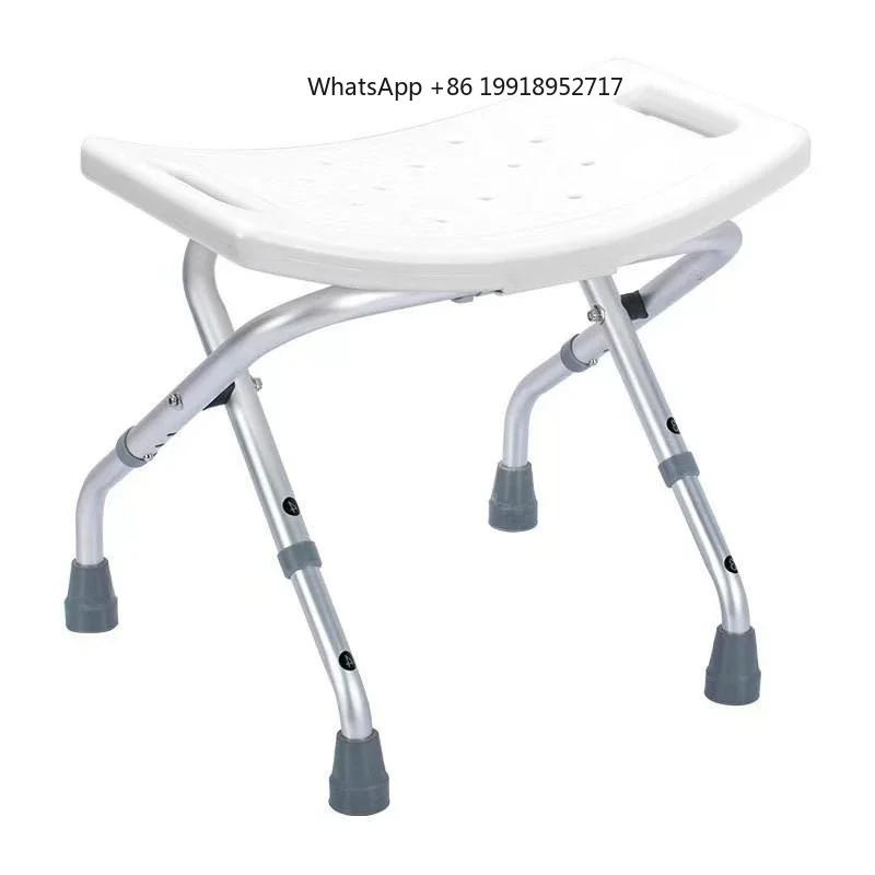 Elderly Folding Bath Chair Pregnant Women Shower Bench Bathroom Adjusting Waterproof Non-slip Aluminum Alloy Bath Stool
