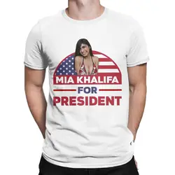 Summer Mia Khalifa For President for Men Women T Shirt Outfits Funny Tee Shirt T-Shirt Cotton Unique Clothing