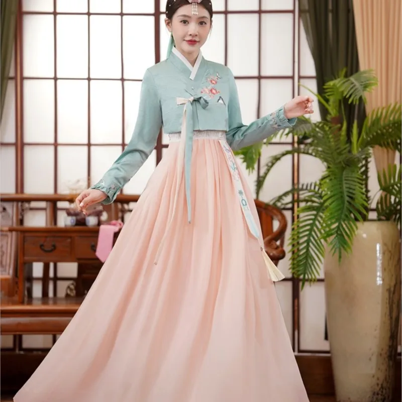 High Quality |Korean Clothing Minority Female Yanji Photo Court Women Dress Daily Performance Hanbok Wedding Clothes