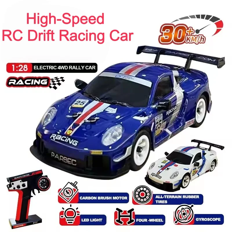 

Upgraded Gyro 1/28 RC Drifting Car 4WD High Speed Radio Control Model 2.4G Off-Road Drift Racing Remote Control Car RC Racing To