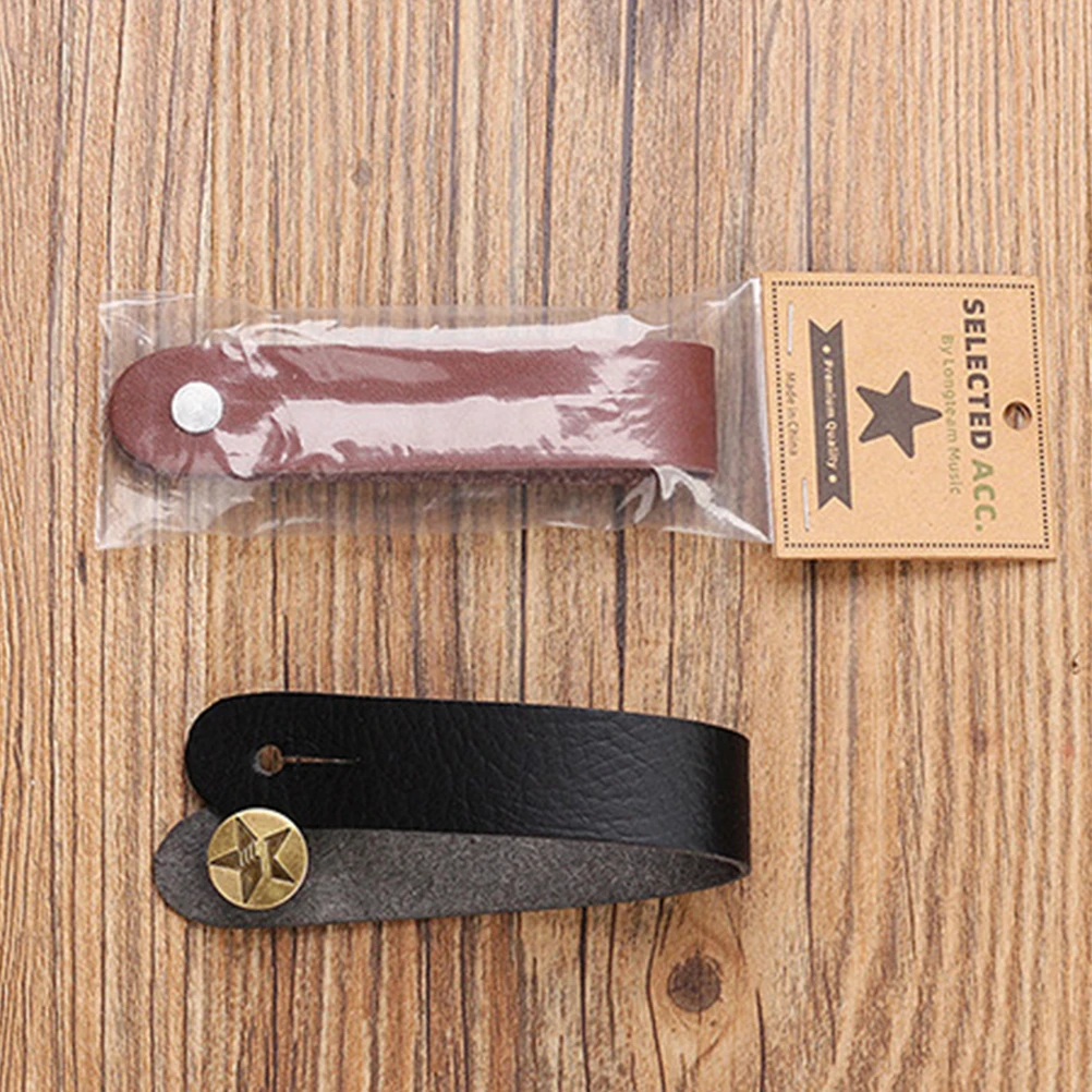 

4 Pcs Guitar Headstock Strap Durable PU Practical Accessory Portable Neck Straps For Guitars Bass Prevent Slipping Falling