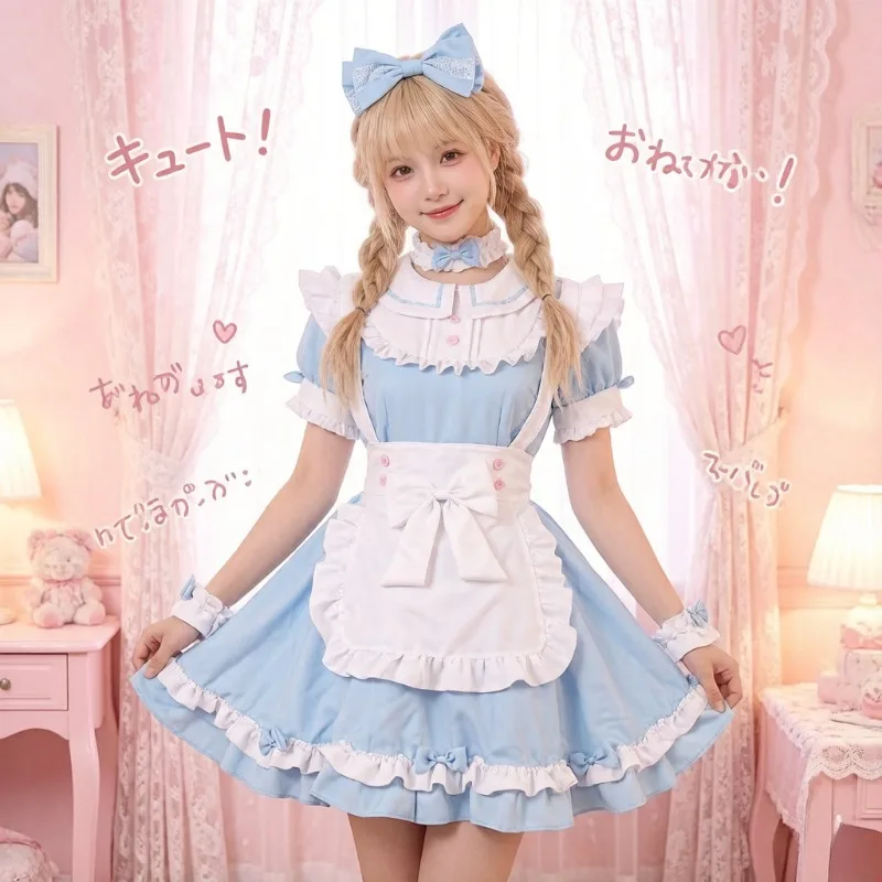 

Halloween Maid Lolita Costume Plus Size Cosplay Outfit Removable Sleeves Elegant Vintage Stage Performance Carnival Party Dress