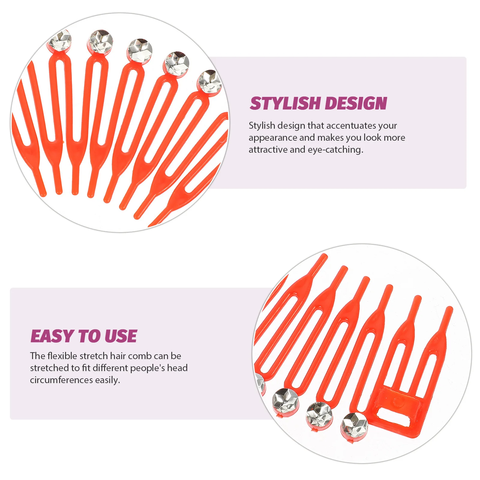 

12Pcs Stretch Comb Headband Spring Hairband Holder Flexible Comb Hair Accessories Hair Wrap Stretch Hairband Holder