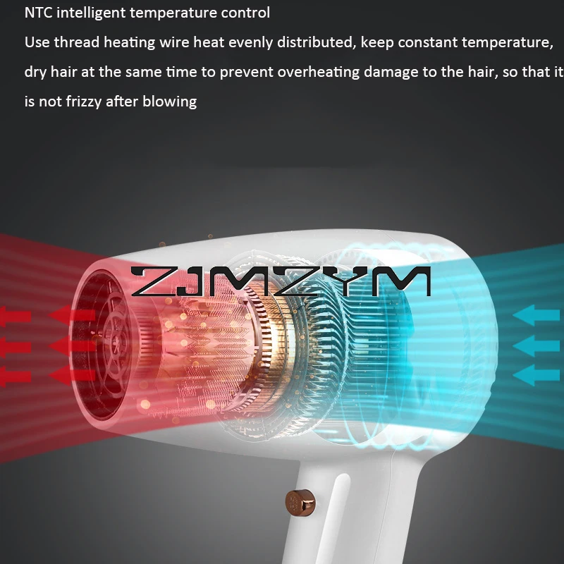 Secador de pelo de 1300W, no perforado, montado en la pared, alta potencia, secado rápido, iones negativos, Hotel y casa de huéspedes, baño en casa