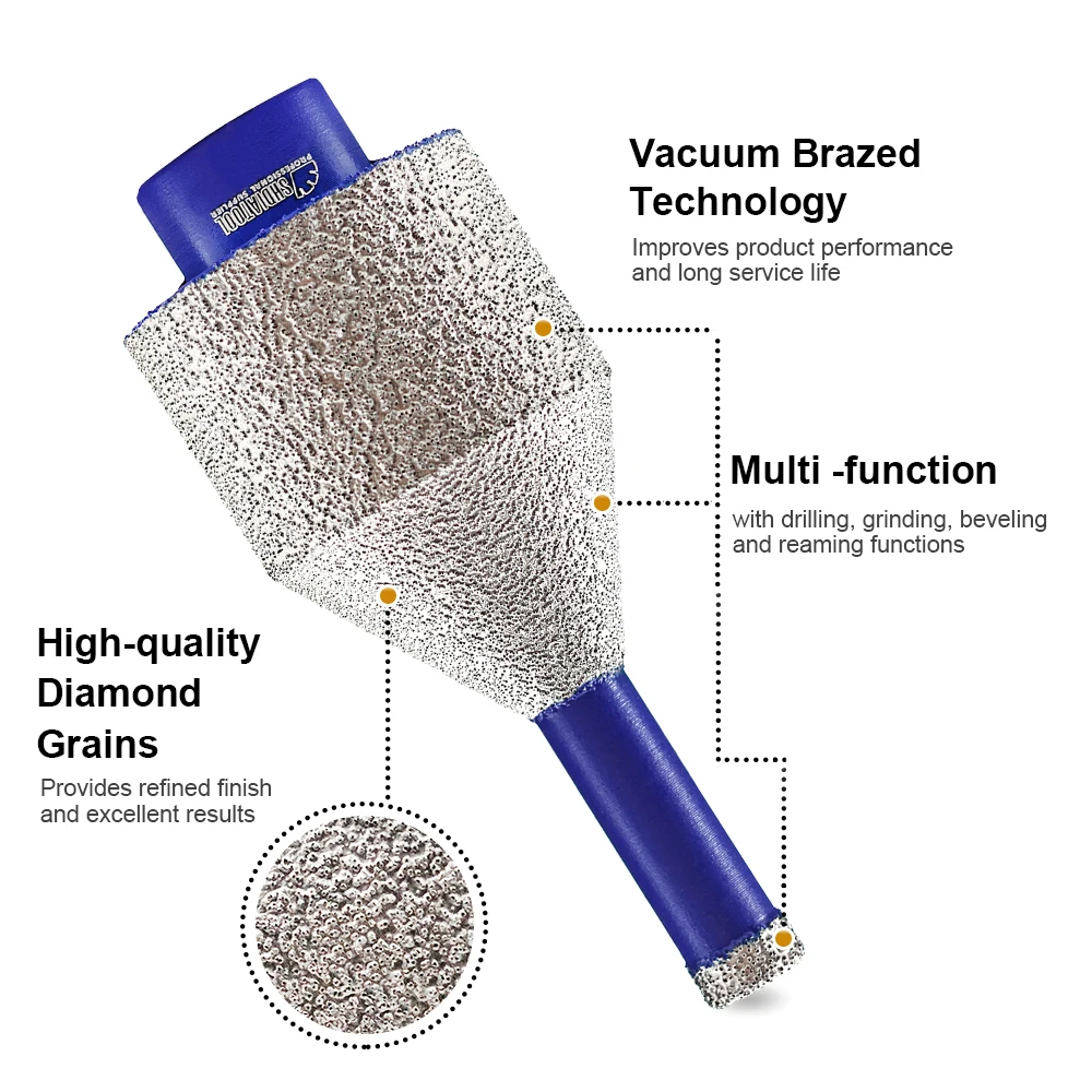 Shdiatool-ダイヤモンドドリルビットM14または5/8 "-11,タイル用のフライス盤,磁器,石器,大理石,ダイヤモンドドリル用のビット