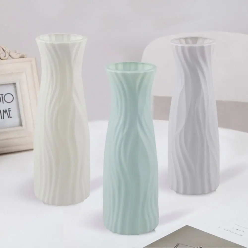 Kunststoff Blumenvase Nachahmung Keramik einfarbig Blumen arrangement Behälter Wohnzimmer Dekoration
