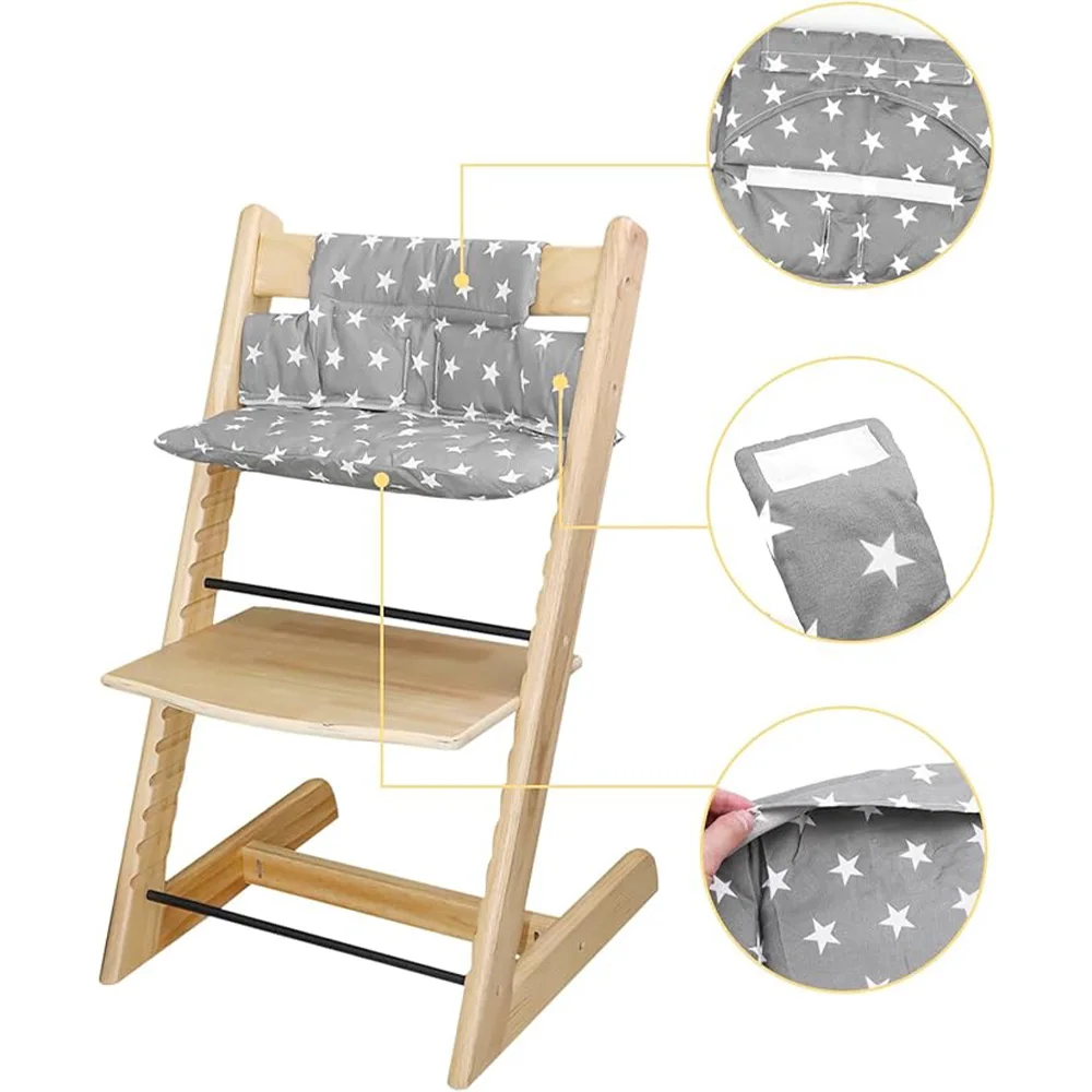 Dining Chair Seat Cushion,Wipe Clean Cushion for High Chair,Cartoon Printing,It Safer and More Comfortable for Baby to Sit On