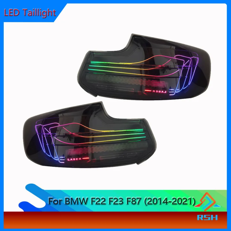 

For BMW 2 Series F22 F21 Taillight 2014-2020 Driving Water Turn Signal LED Brake Reverse Light RGB CSL Rear Lamp Plug And Play
