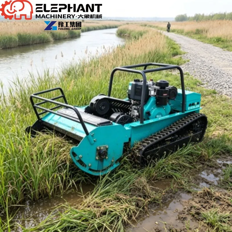 EPA 196cc 4-Stroke Industrial Grade Remote Control Lawn Mower 100cm 120cm Self Propelled 48v Cordless Mower