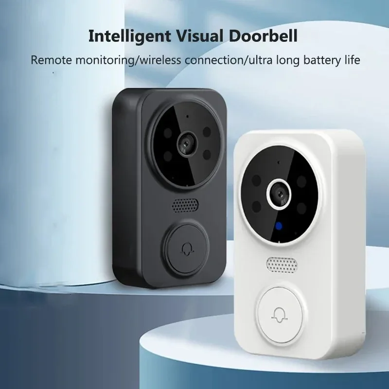 Tuya Video Doorbell Home WiFi Wireless Doorbell Rechargeable Battery Powered Color Night Vision Camera Bell Visual Doorbell