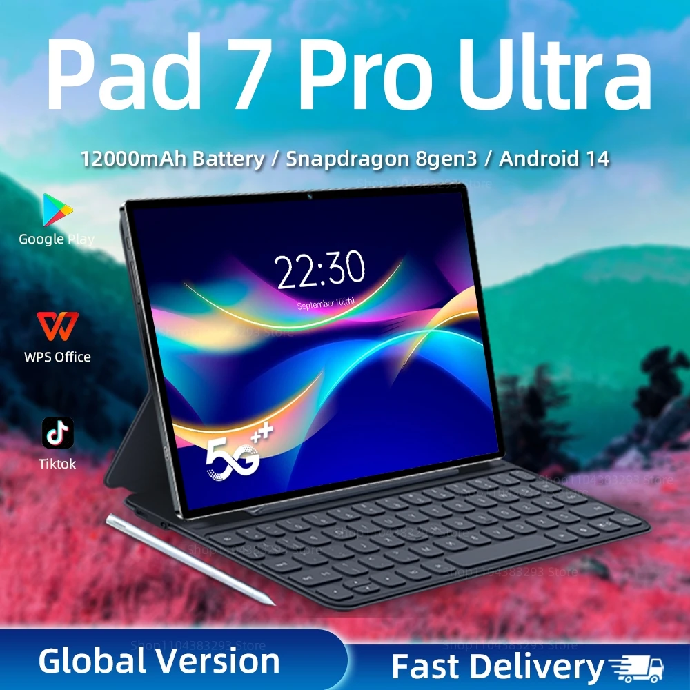 �y�Z�[�����z�V�^�I���W�i���O���[�o���Ń^�u���b�gPC Pad 7 Pro Ultra Snapdragon 8gen3 Android 14 HD�r�f�I 22GB + 2TB �f���A��SIM 5G WIFI GPS WPS