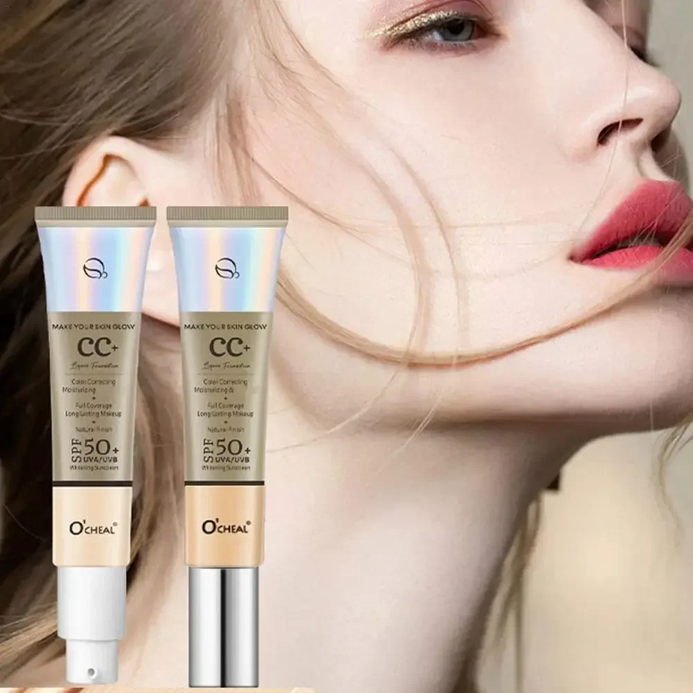 Oil Control CC Cream Even Skin Tone Nourish Brighten Skin Waterproof Concealer Cover Blemishes Make Up Foundation Cream Makeup