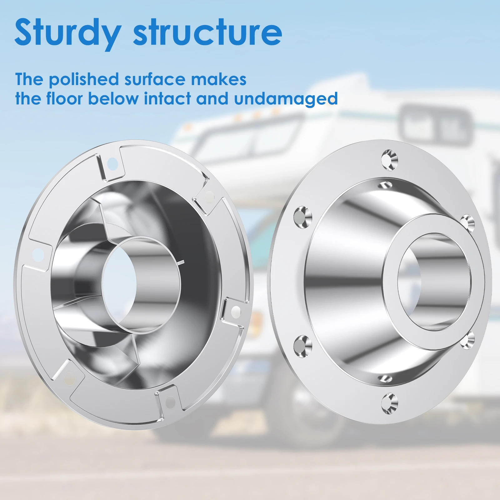 Base de mesa para RV, Base de pata de mesa, montaje empotrado de aleación de aluminio, soporte de montaje de pata de caravana Stowable para mesa estándar RV, 2 uds.