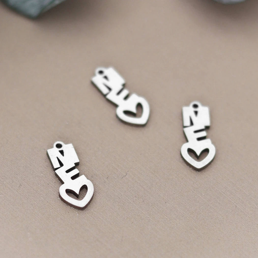 3pcs Letter Me Small Love Heart Charms Pendants For Women Earrings Necklace Bracelets Jewelry Making Supplies Findings image 5