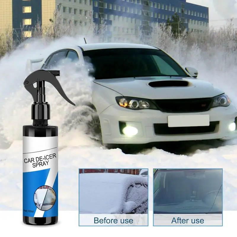 Deicer Spray For Car Windshield Snow Remover For Cars 100ml Winter Car Accessories Snow Cleaner For Car Multi-Purpose For