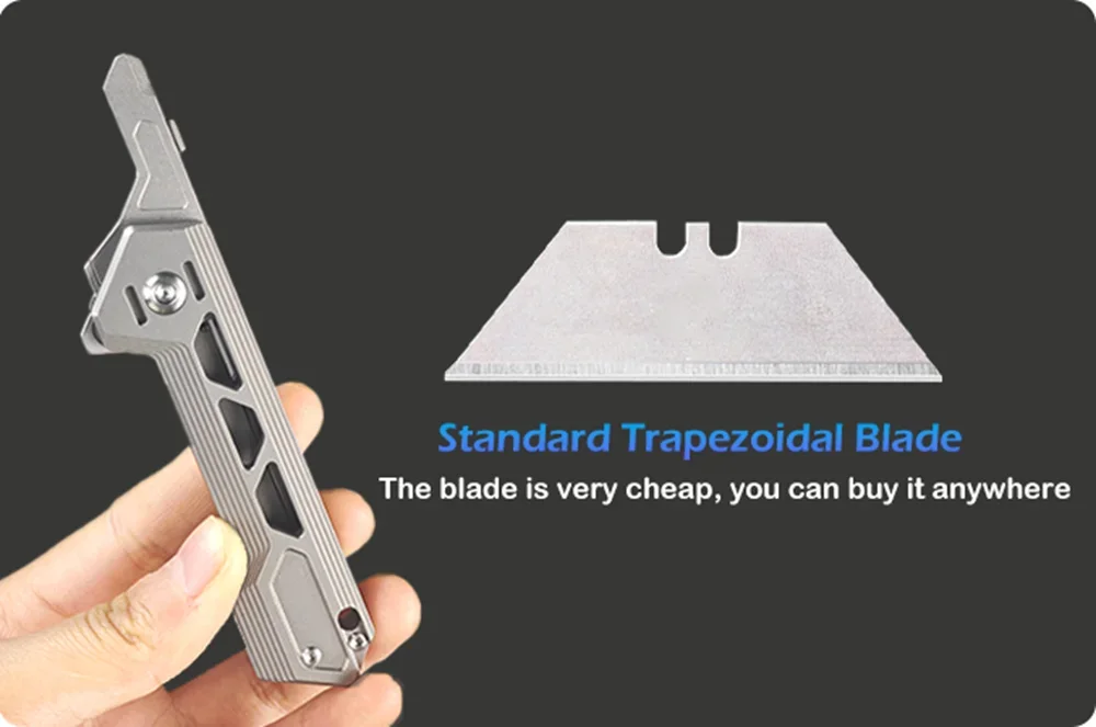 Titanium Alloy Pocket Cutter Knife Unpacking Camping Pocket Outdoor Tools Utlity Knife EDC