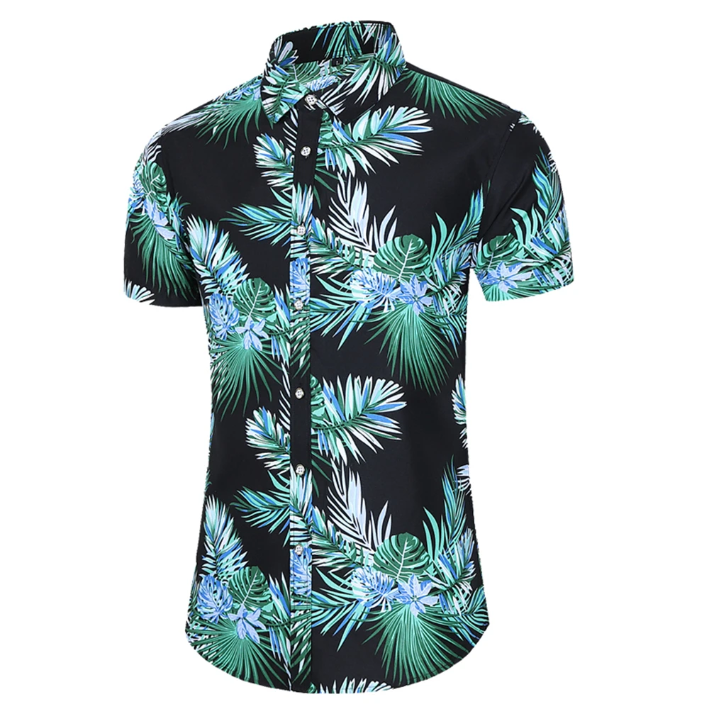 

Hawaiian Retro Floral Printing Tropical Blouse Men's Shirts for Man Beach Short-Sleeved T-Shirt Summer Plus Size Men's Clothing