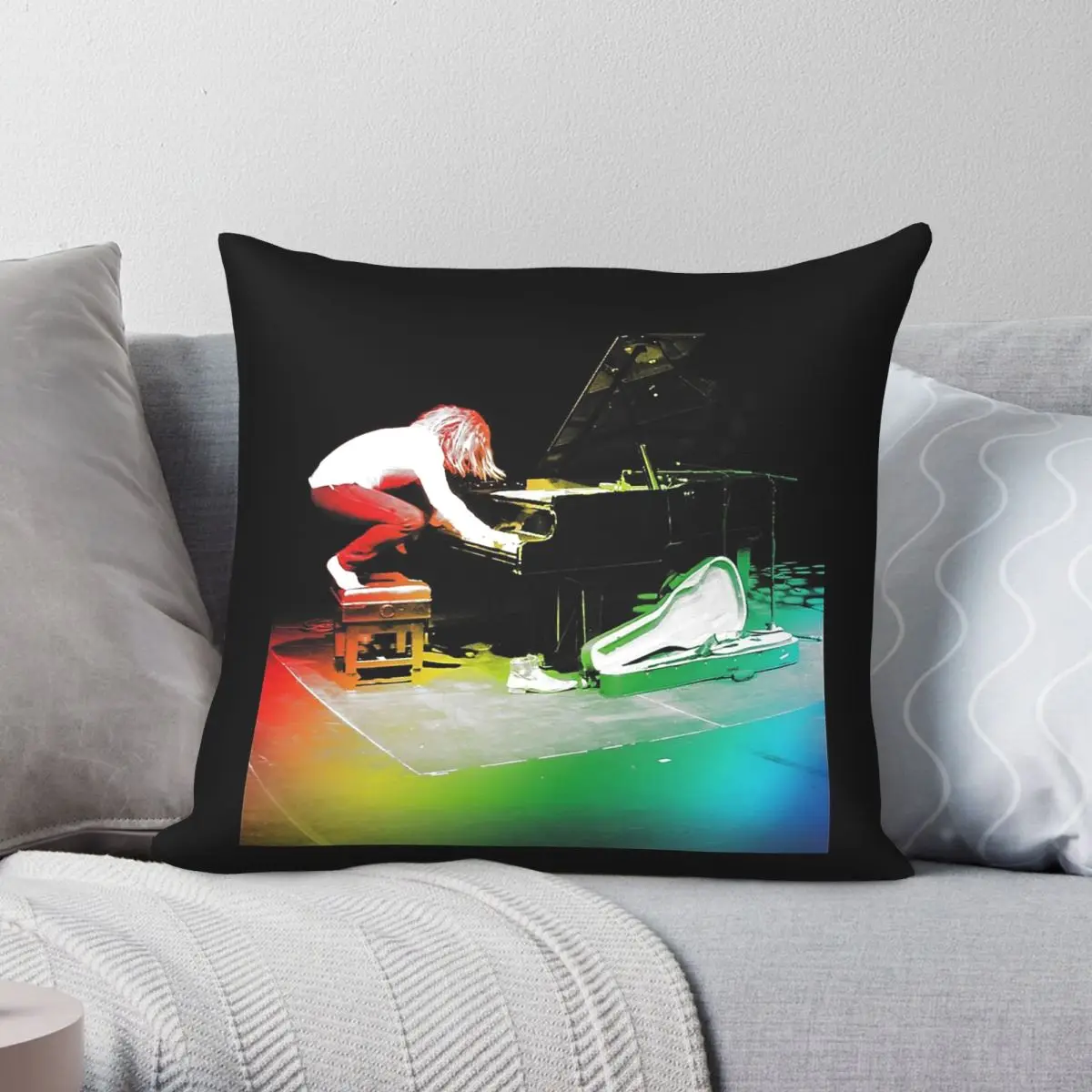 Tim Minchin Technicolor Piano Square Pillowcase Polyester Linen Velvet Pattern Zip Decor Throw Pillow Case Car Cushion Cover 18