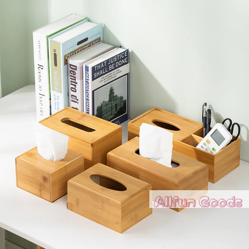 Wooden Tissue Box Modern Minimalist Design Tissue Box Holder Wood Tissue Case For Hotel Restaurant Hotel Office Easy-Refill