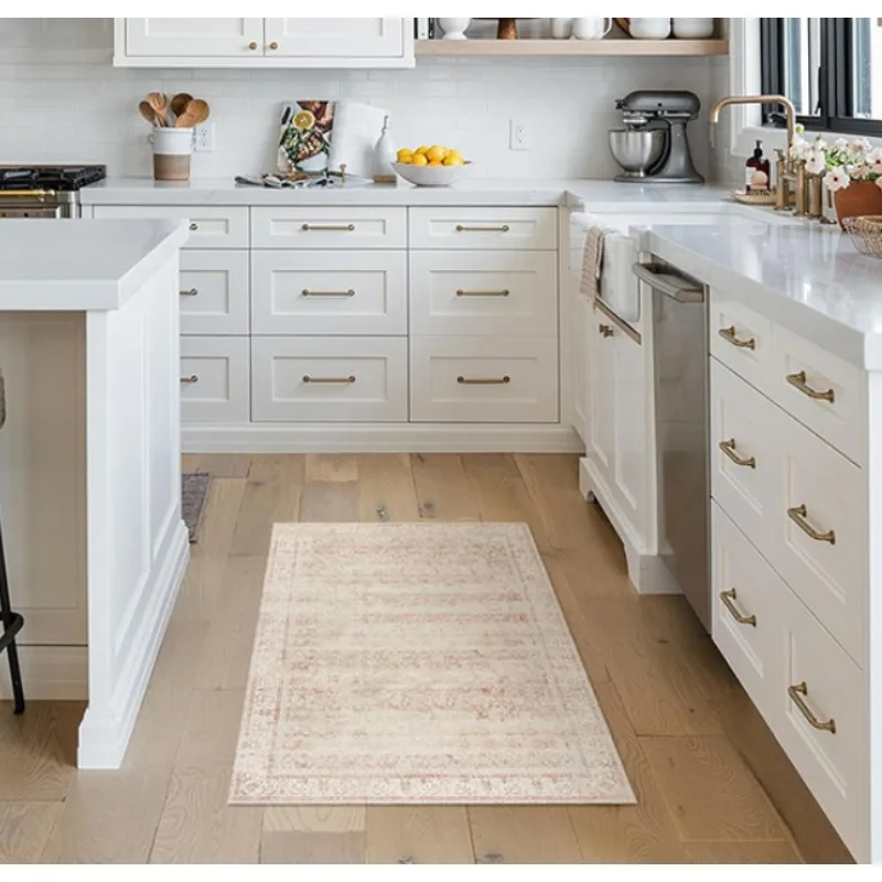 

Розовый богемный милый мягкий ковер с цветочным принтом, подходящий для гостиной, спальни, детской игровой комнаты