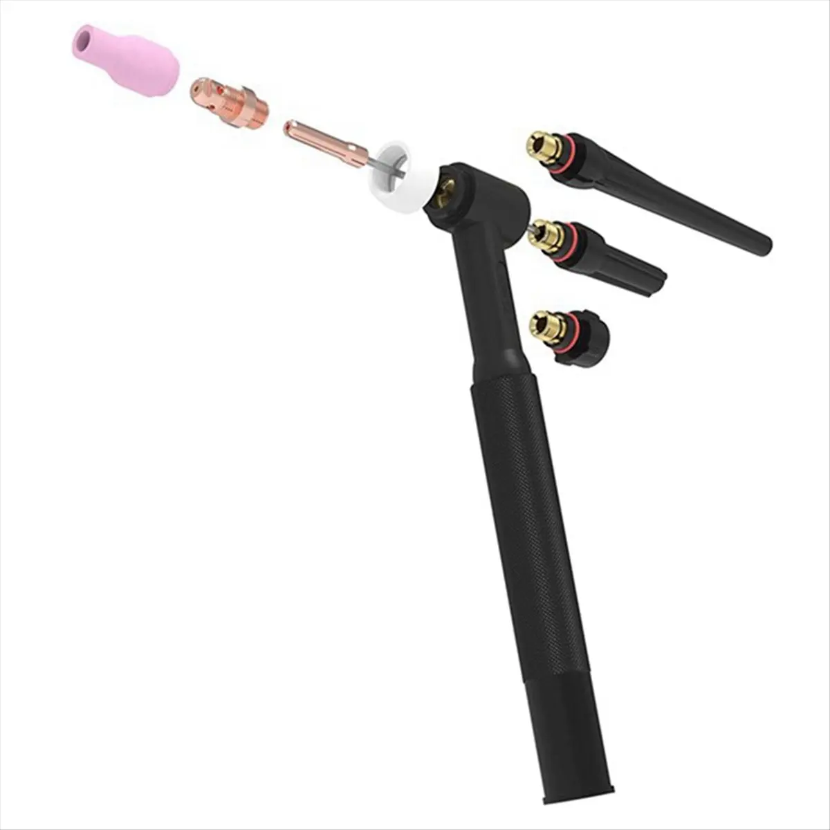 ABJY 87 قطعة TIG مجموعة ملحقات شعلة اللحام عدسة غاز قصيرة 12 طقم أكواب زجاجية لـ -17/18/26 #6