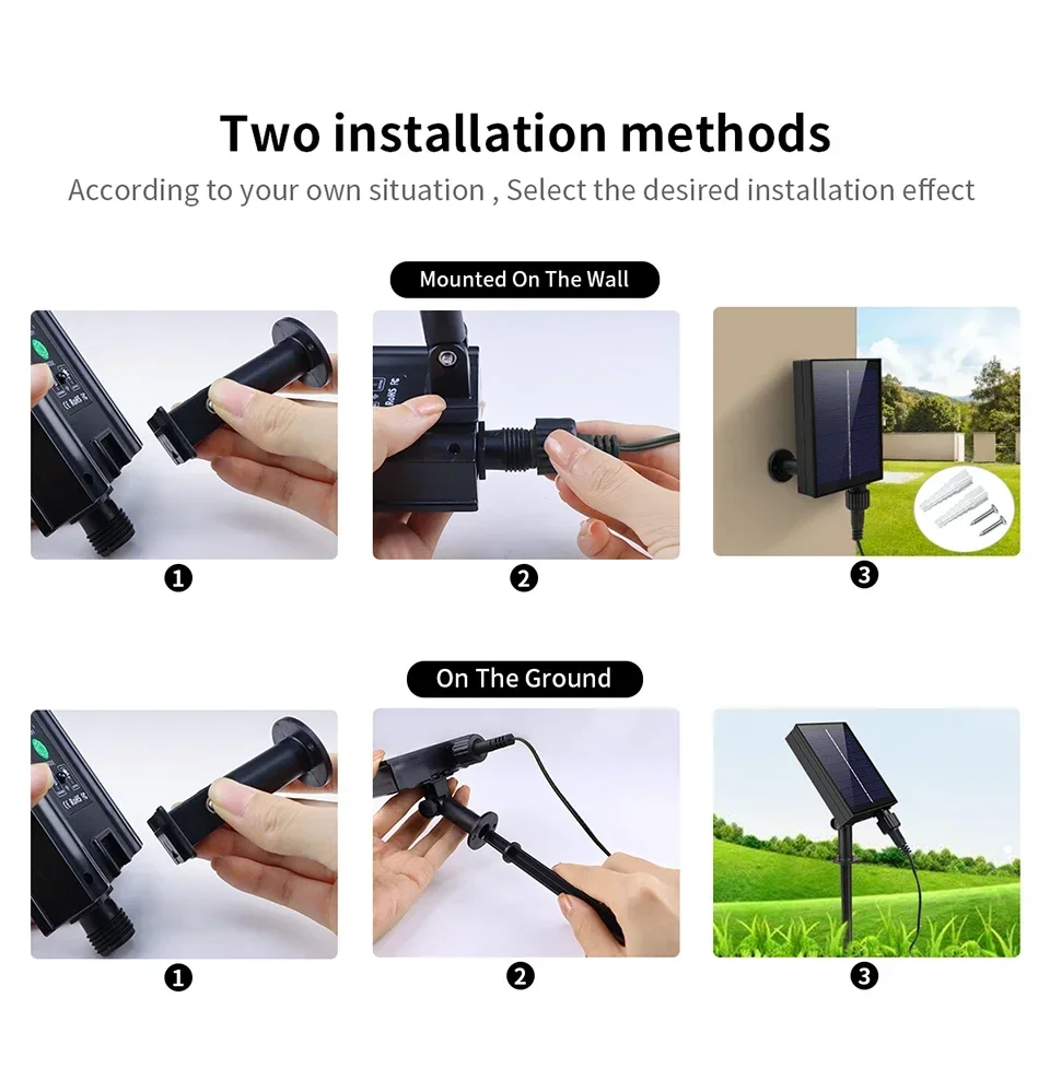 في الهواء الطلق مصباح للطاقة الشمسية 100 متر-10 متر عيد الميلاد حالمة وميض الجنية أضواء سلسلة جارلاند 8 طرق شجرة عيد الميلاد حديقة الستار Ambinet ديكور