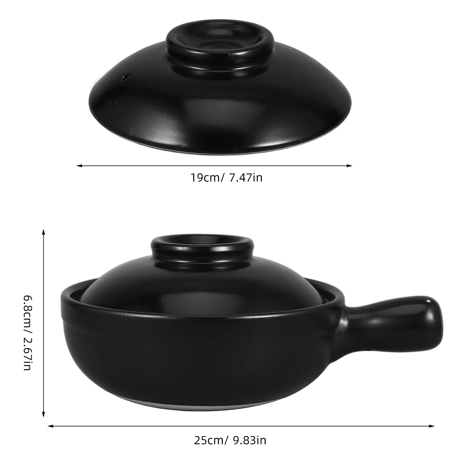 900 مللي وعاء الطين الصيني التقليدي خزفي من السيراميك لخلايا عصيدة الأرز سهلة التنظيف أواني طهي مقاومة للحرارة