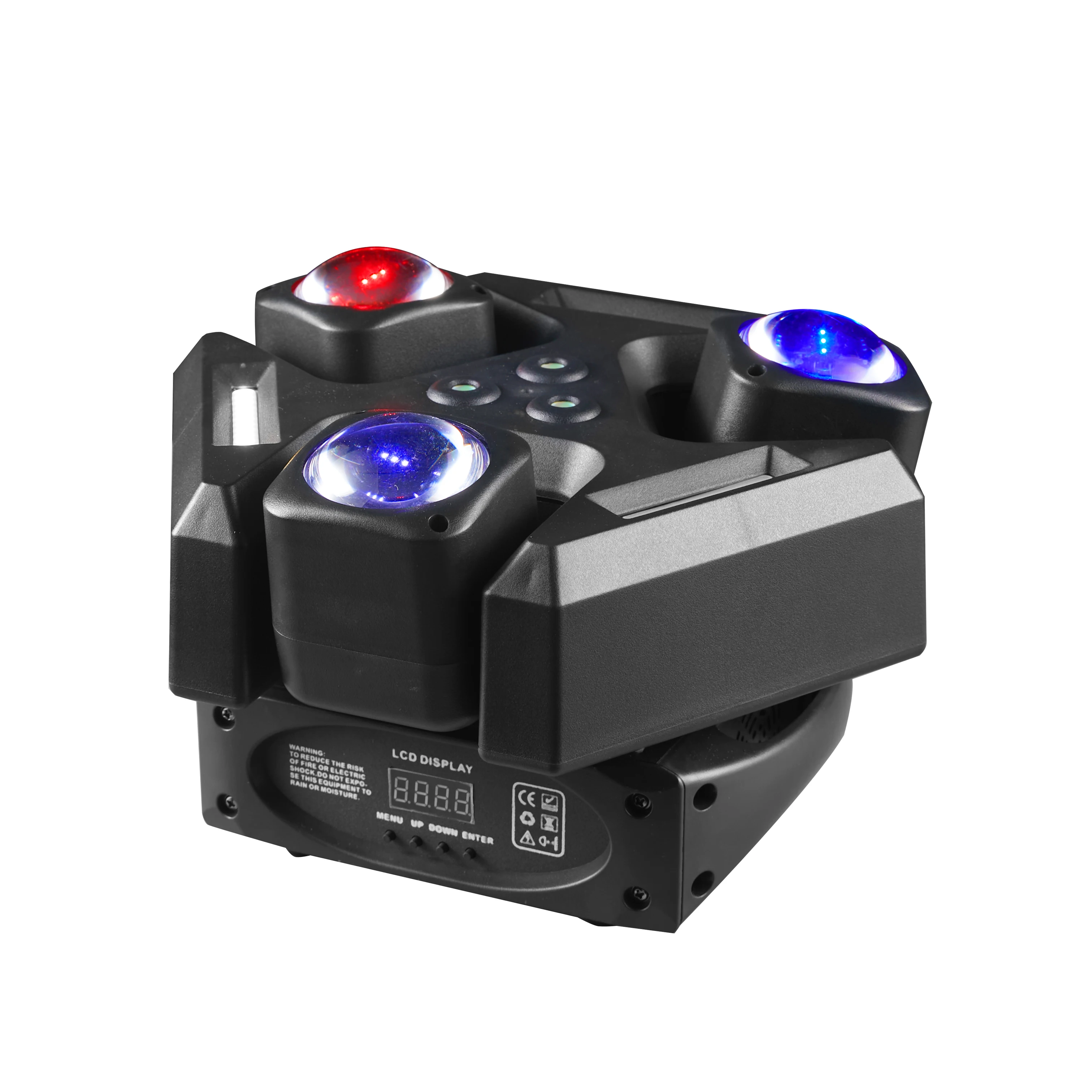 Imagem -04 - Lâmpadas Dmx512 Lâmpada de Feixe Rotativo Controlado por Voz para Festa Ktv Casamento Profissional 10x15w 9*10w In1