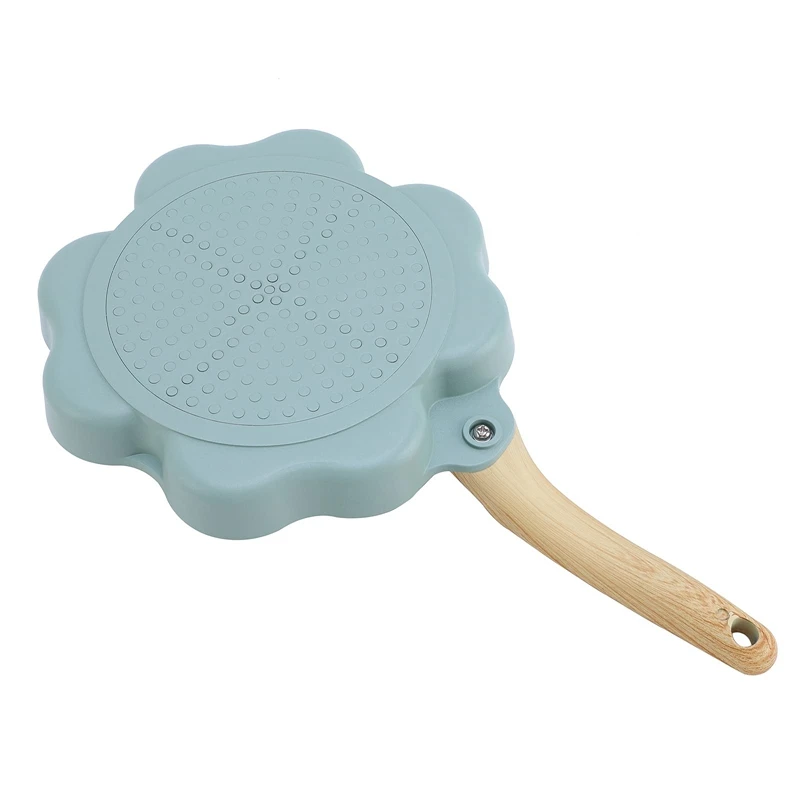 Heart Shape 4 Egg Frying Pan Four Leaf Clover Nonstick Ceramic Egg Pan Mini Egg Poacher Non Stick Aluminum Skillet Green