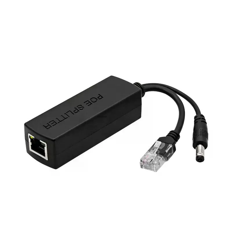 POE Splitter 24V/48V To 12V/5V IEEE 802.3af Output Power Over Ethernet Splitter Adapter Security System (Plug And Play)