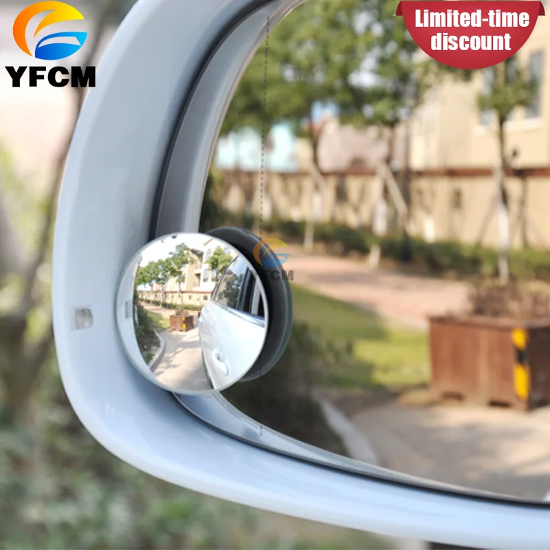 360° Adjustable Frameless Blind Spot Round Mirror for Car Rearview Reversing Wide Angle
