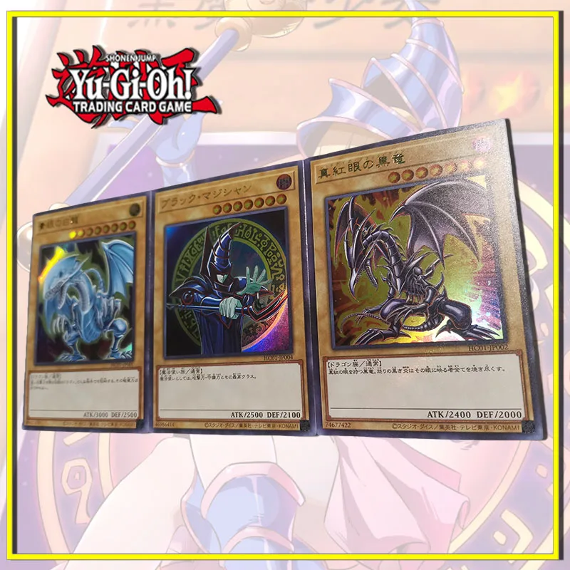 Anime Yu-Gi-Oh mago nero vero drago dagli occhi rossi fai da te fatto in casa set di carte flash collezione di giocattoli per ragazzo regalo di