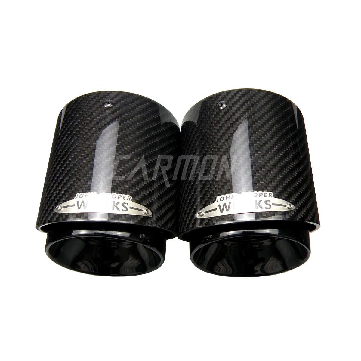 1Piece Mini JCW BlackPipe Carbon Fiber Exhaust Tip Muffler Tips Fit for Mini Cooper F54 F55 F56 F57 F60 R55/R56/R57/R58 Cooper S