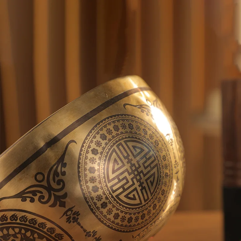 Buddha Statue Green Tara Singing Bowl Handmade Copper Sound Therapy Yoga Meditation Meditation Set