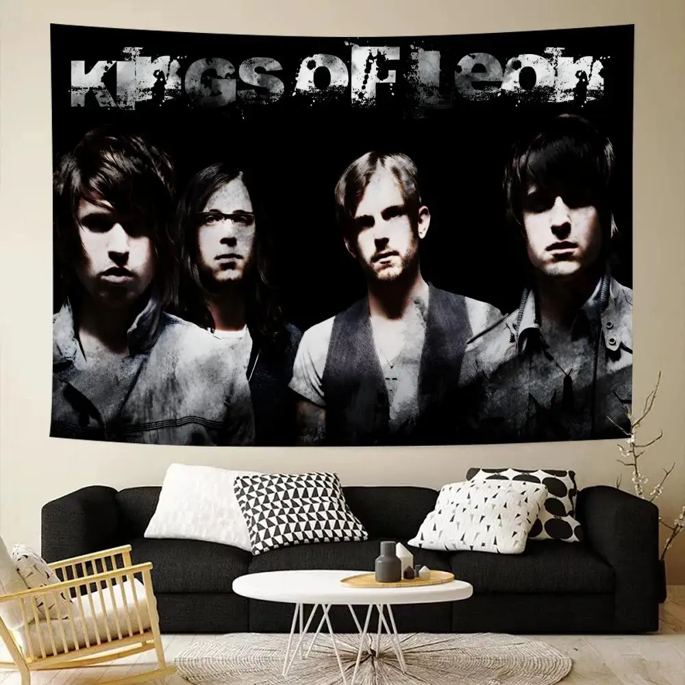 Rock Cool band the Kings of Leon Tapestry House Bedroom Living Bar Garden Microfiber Decoration Background