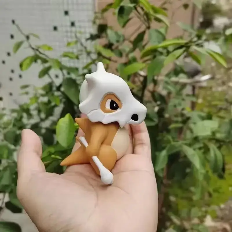 Kawaii Anime Character 8cm Cubone Action Figure Pvc Model Collection Hobby Doll Car Decoration Ornament Toy Charm Kids Gift