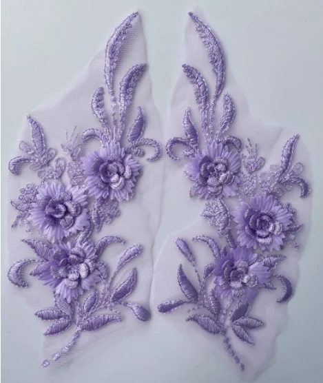 متعدد الألوان ثلاثي الأبعاد التطريز زهرة فستان الزفاف التصحيح يدوية الصنع Diy بها بنفسك المواد مرحلة الأداء الديكور Accessori #1