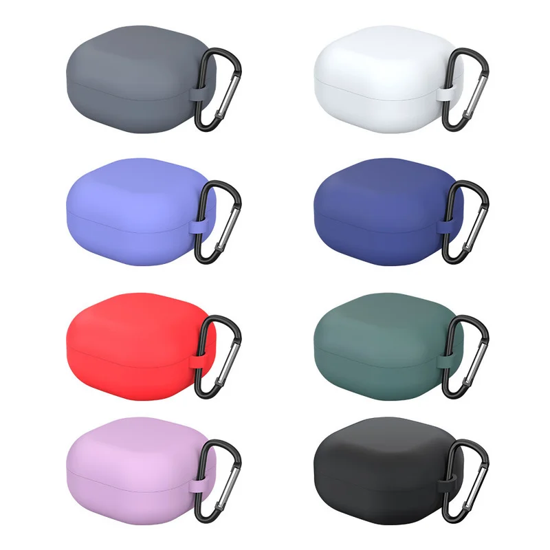 Funda protectora de silicona para Samsung Galaxy Buds Live, cubierta de auriculares Bluetooth, hebilla, compartimento de carga, estuche de almacenamiento suave