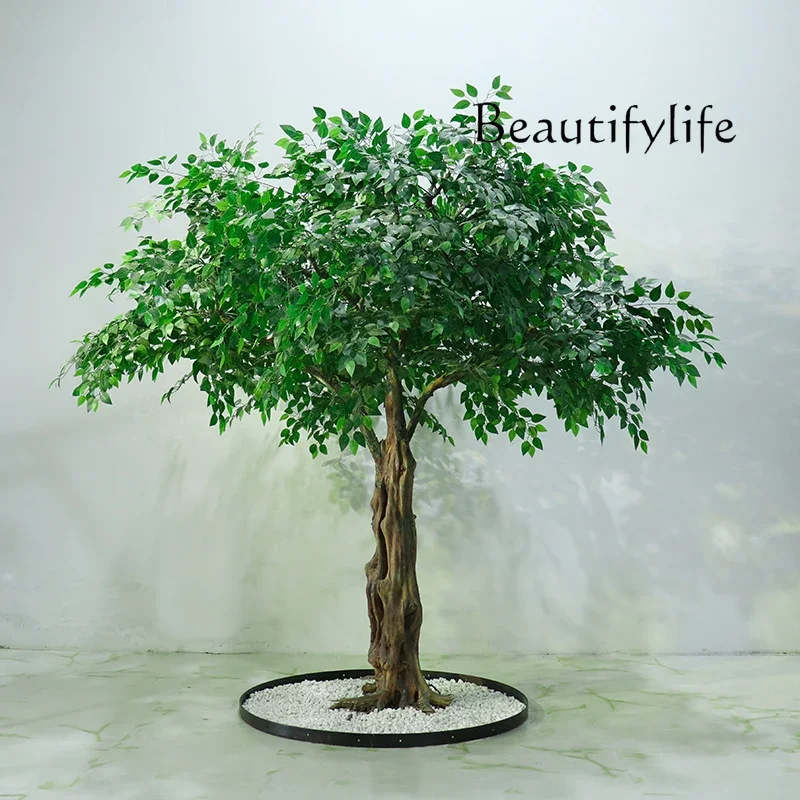 Simulation banyan tree large plant hotel shopping mall wedding props wishing tree landscape window decoration