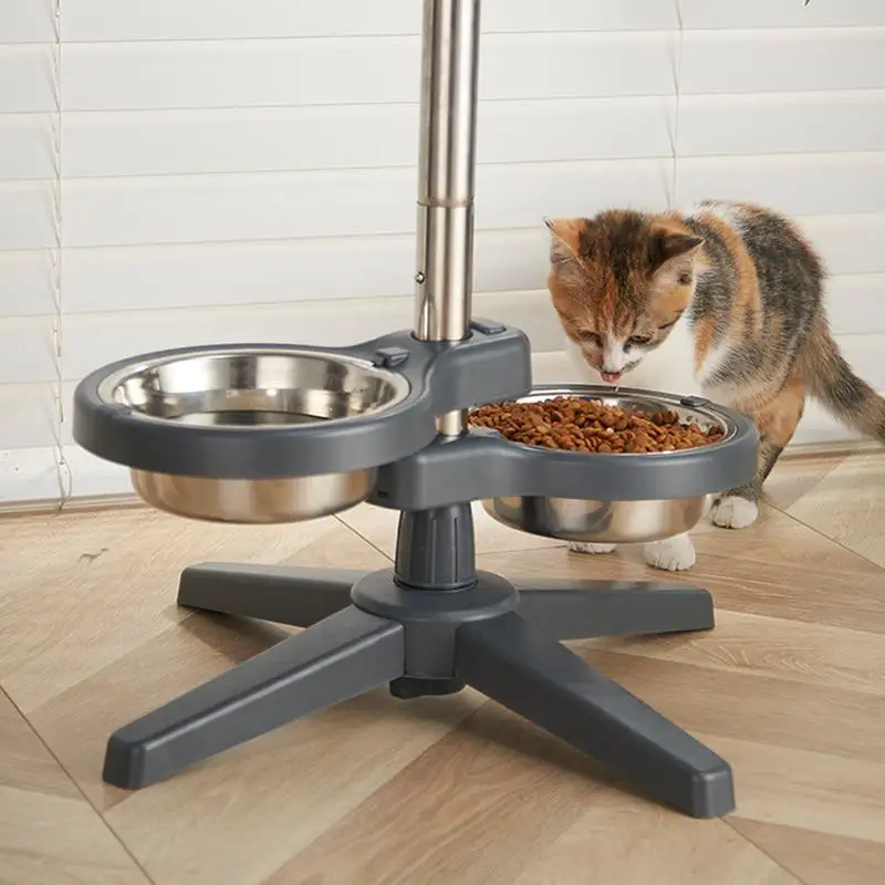 Heights Adjustable Dog Bowls Levated Dog Bowl Non-Skid Raised Pet Cat Feeding Station Pet Food Bowls Adjustable Height For puppy